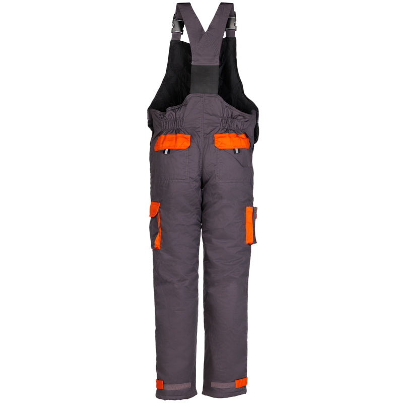 Radne pantalone na tregere postavljene Contrast teget