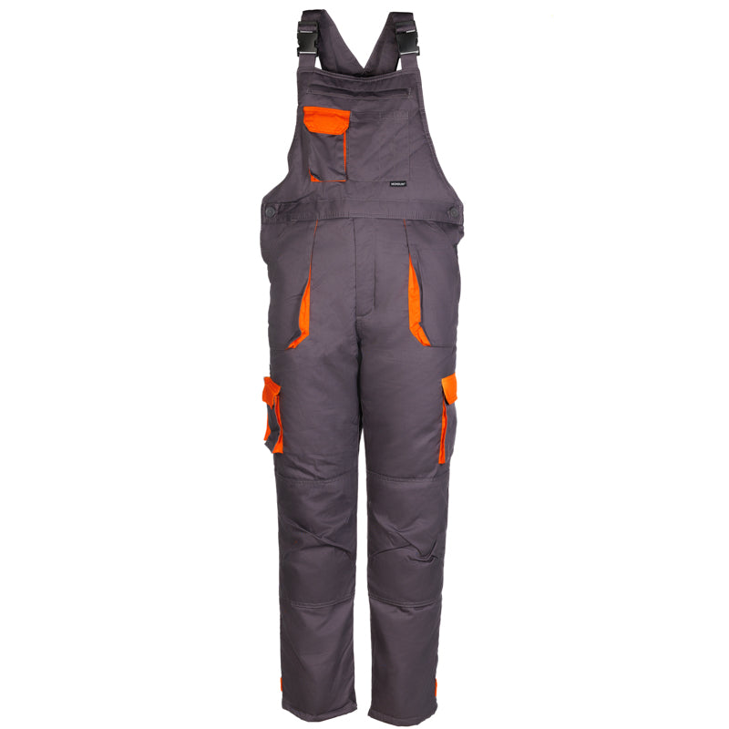 Radne pantalone na tregere postavljene Contrast teget