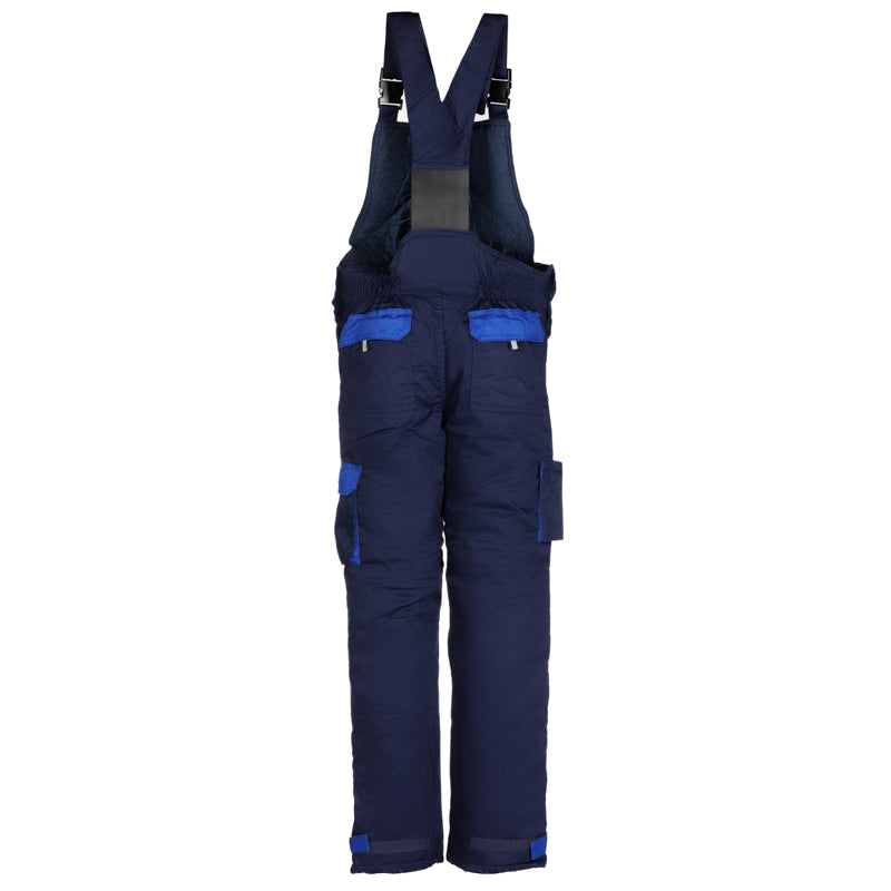 Radne pantalone na tregere postavljene Contrast teget