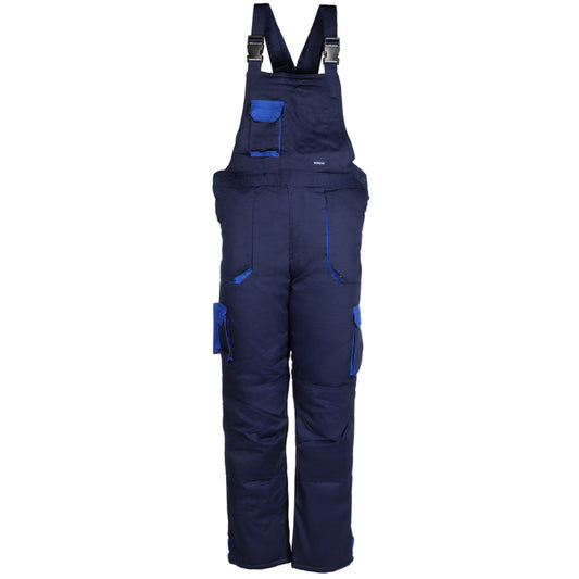 Radne pantalone na tregere postavljene Contrast teget