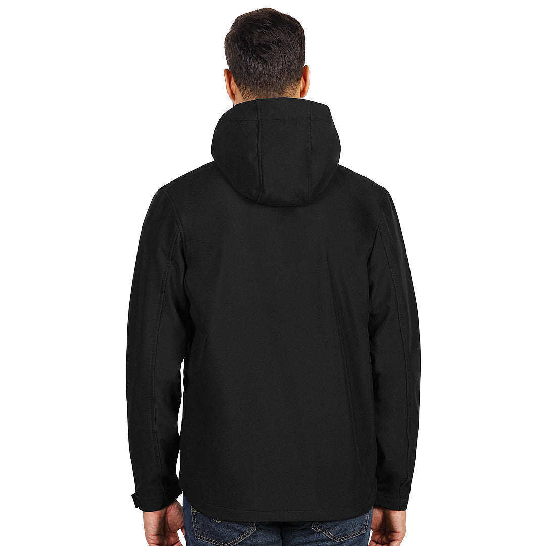 PROTECT BLACK MEN Softshell jakna sa skidajućom kapuljačom